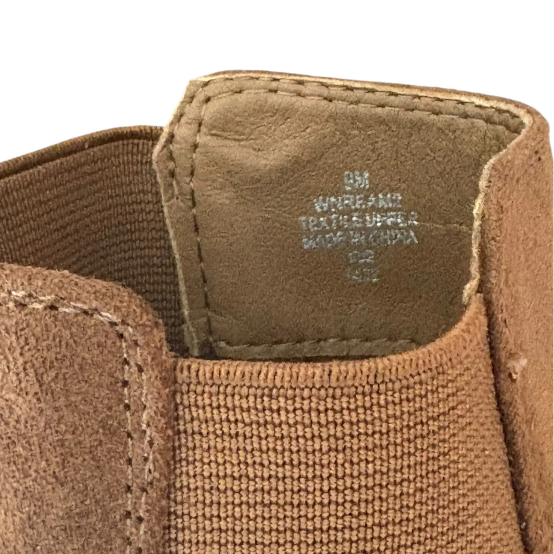 Nine West REAM 2 Chelsea Heeled Booties Natural Suede Block Round Toe Women’s 9 - Image 6