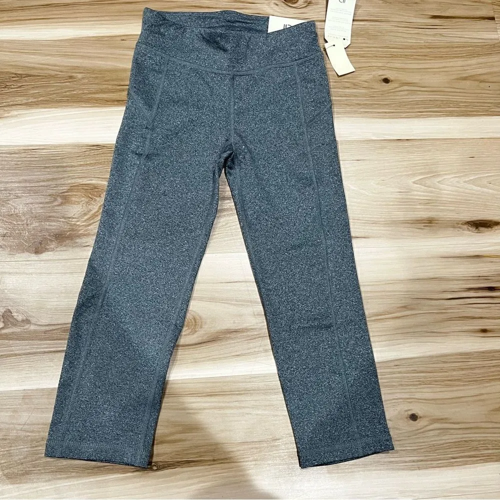 NEW Live Love Dream Aeropostale Grey Ruched Cropped Leggings Women’s Small - Image 4