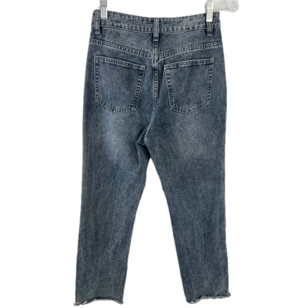 Superdown Revolve High Rise Button Fly Straight Leg Jeans 25 - Image 2