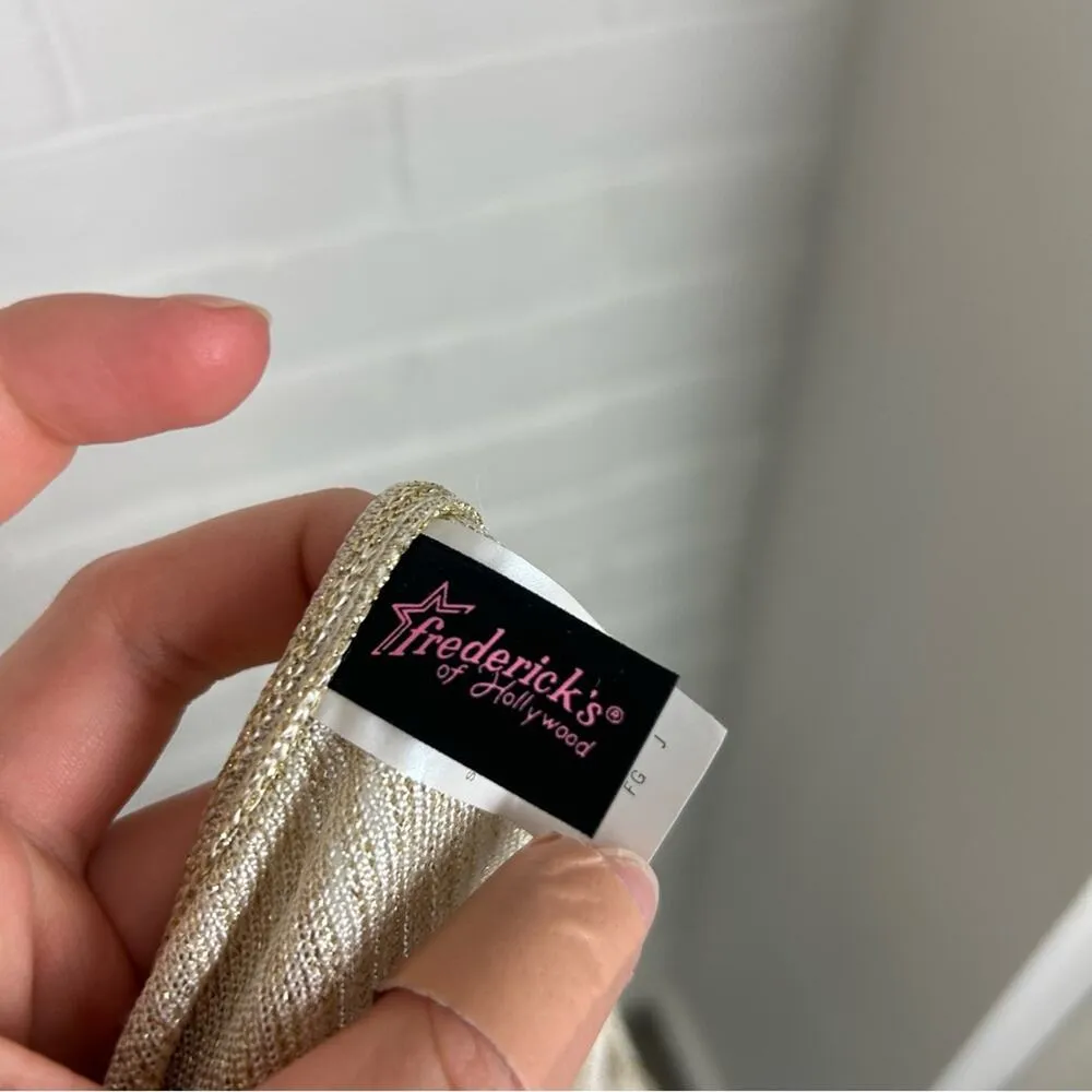 Fredrick’s Of Hollywood Gold Ribbed Shimmer Tank Top Size 3X - Image 2