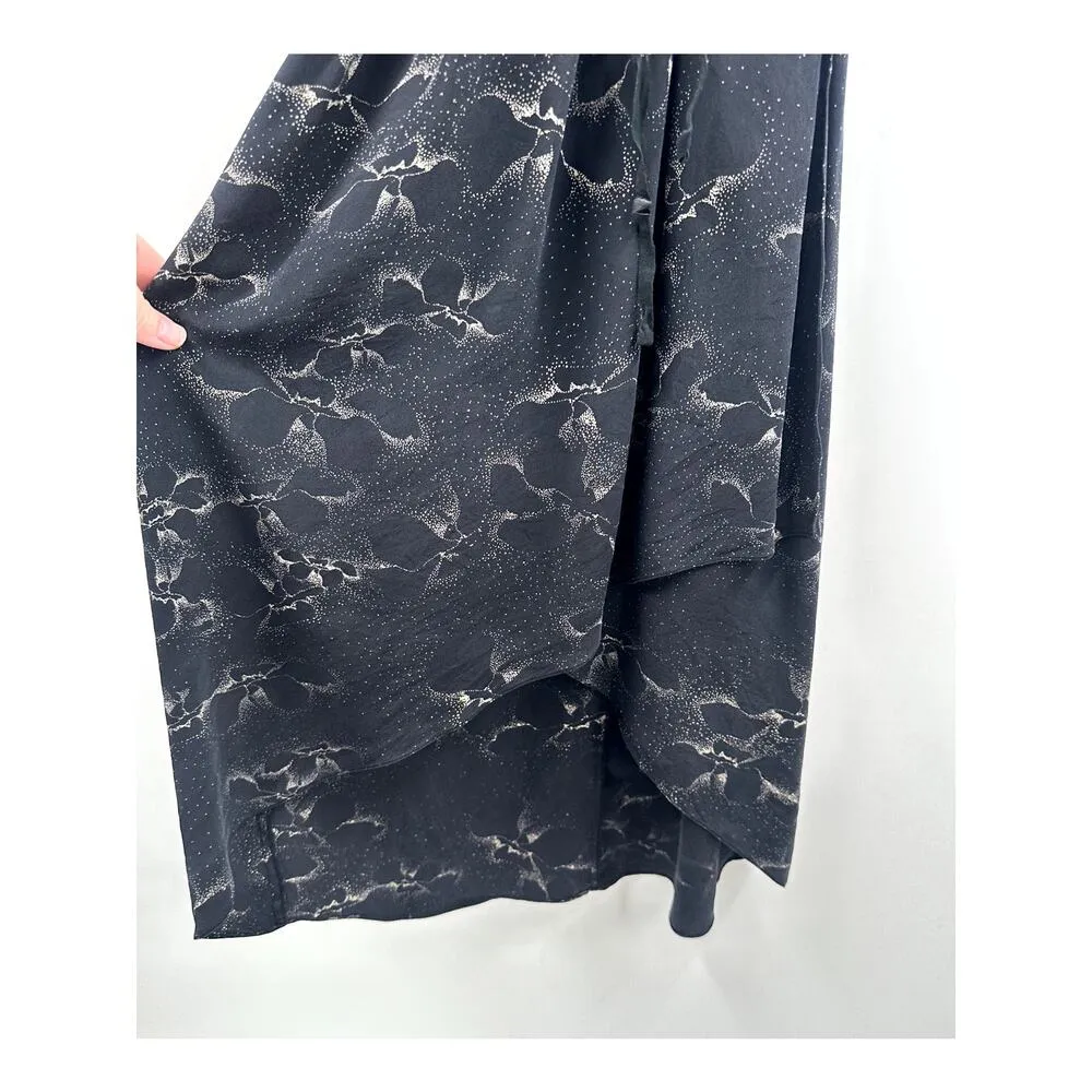 Rebecca Taylor Aristotle Print Faux Wrap Silk Dress Size 0 - Image 7