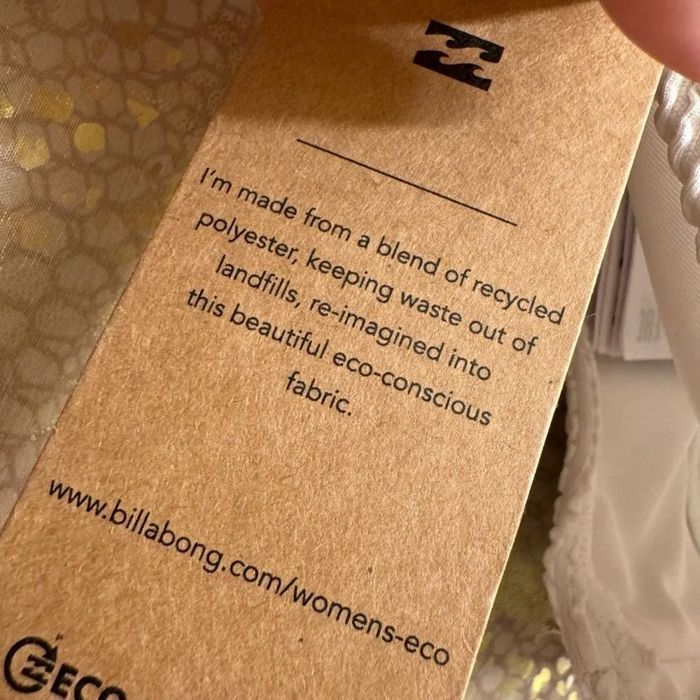 Billabong Summer High Tropic Bikini Bottoms Salt Crystal White XL NWT - Image 5