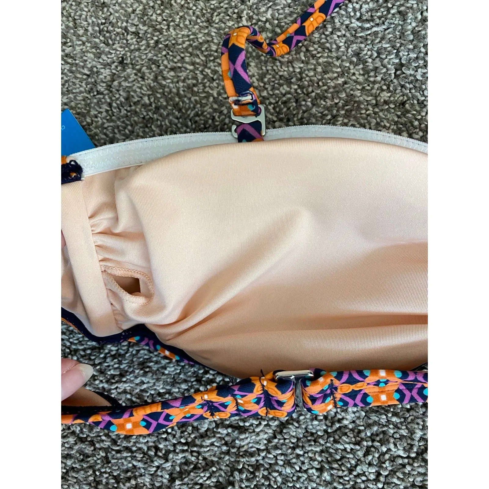 Cupshe Geometric Print Bandeau Bikini Set – Size XL – NWT - Image 3