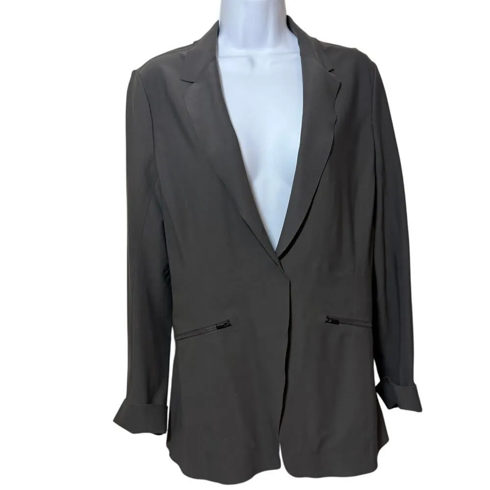 Athleta  Interstellar Blazer in Arbor Olive Sz. 8 - Image 4
