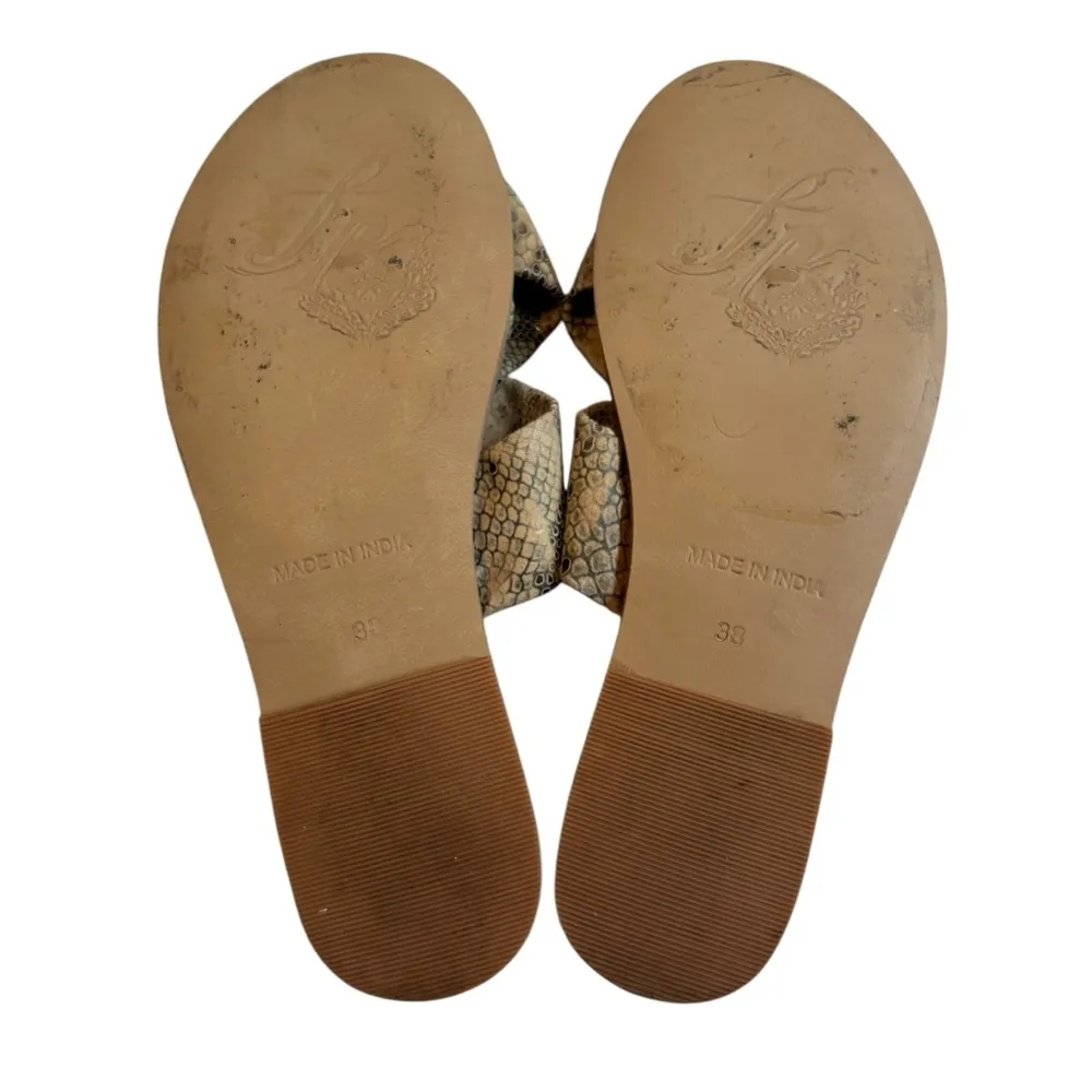 Free People Rio Vista Snake Skin Print Sandals, Sz 38 - Image 10