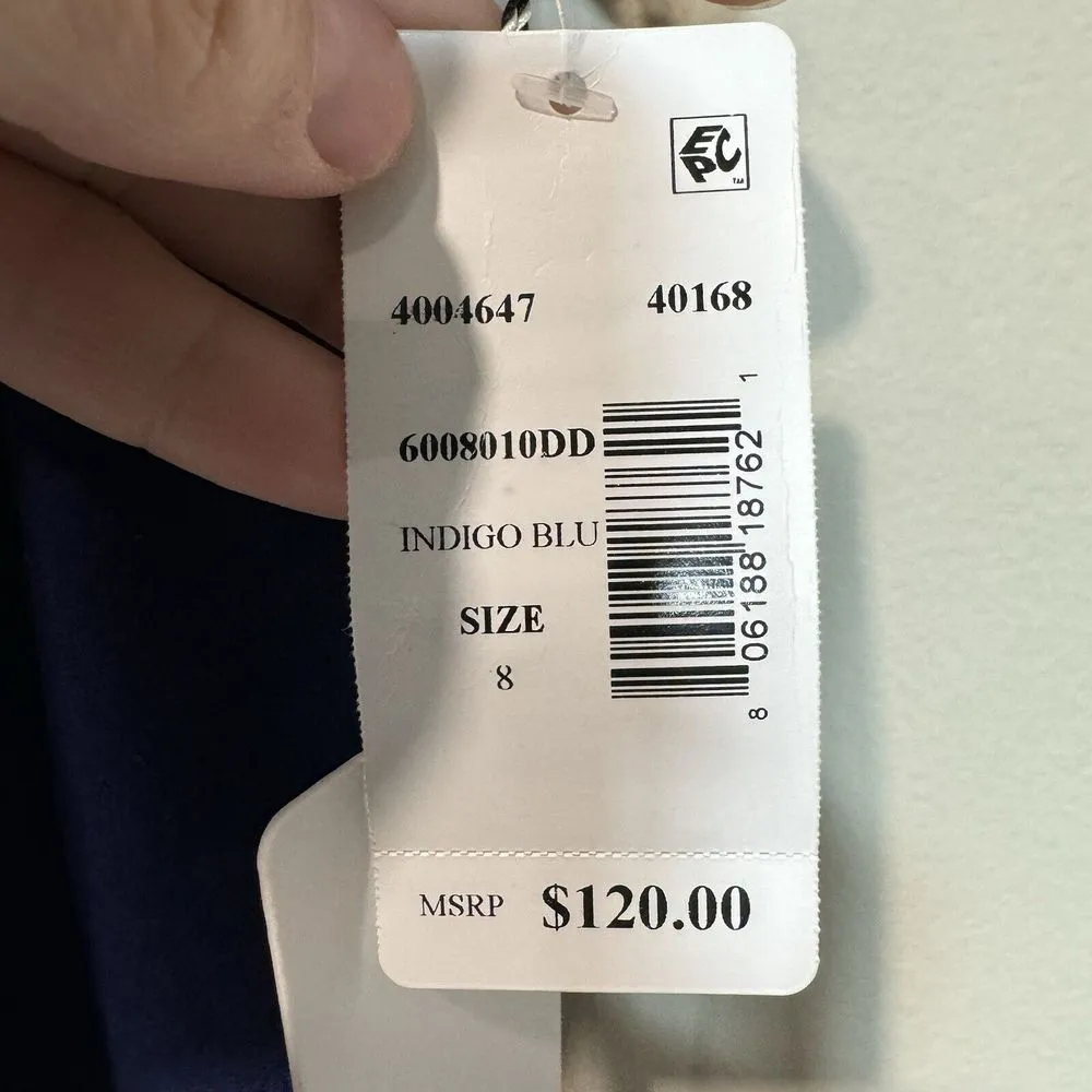 Miraclesuit Size 8‎ Indigo Blue Tankini Top Draped Slimming - Image 4