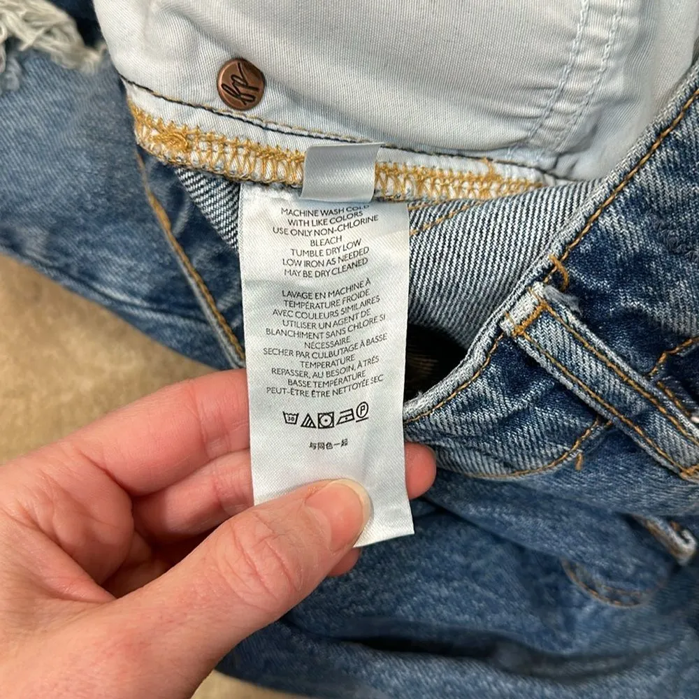 We the Free Boyfriend Distressed Ripped High Rise 100% Cotton Women Jean Size 27 - Image 8