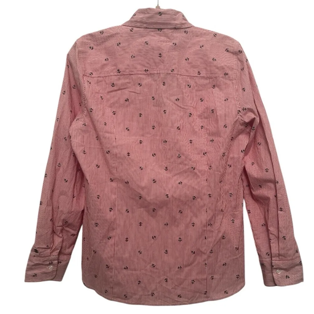 NWT IZOD Red White Blue Nautical Anchor Boating Button Down Shirt Size Large - Image 2