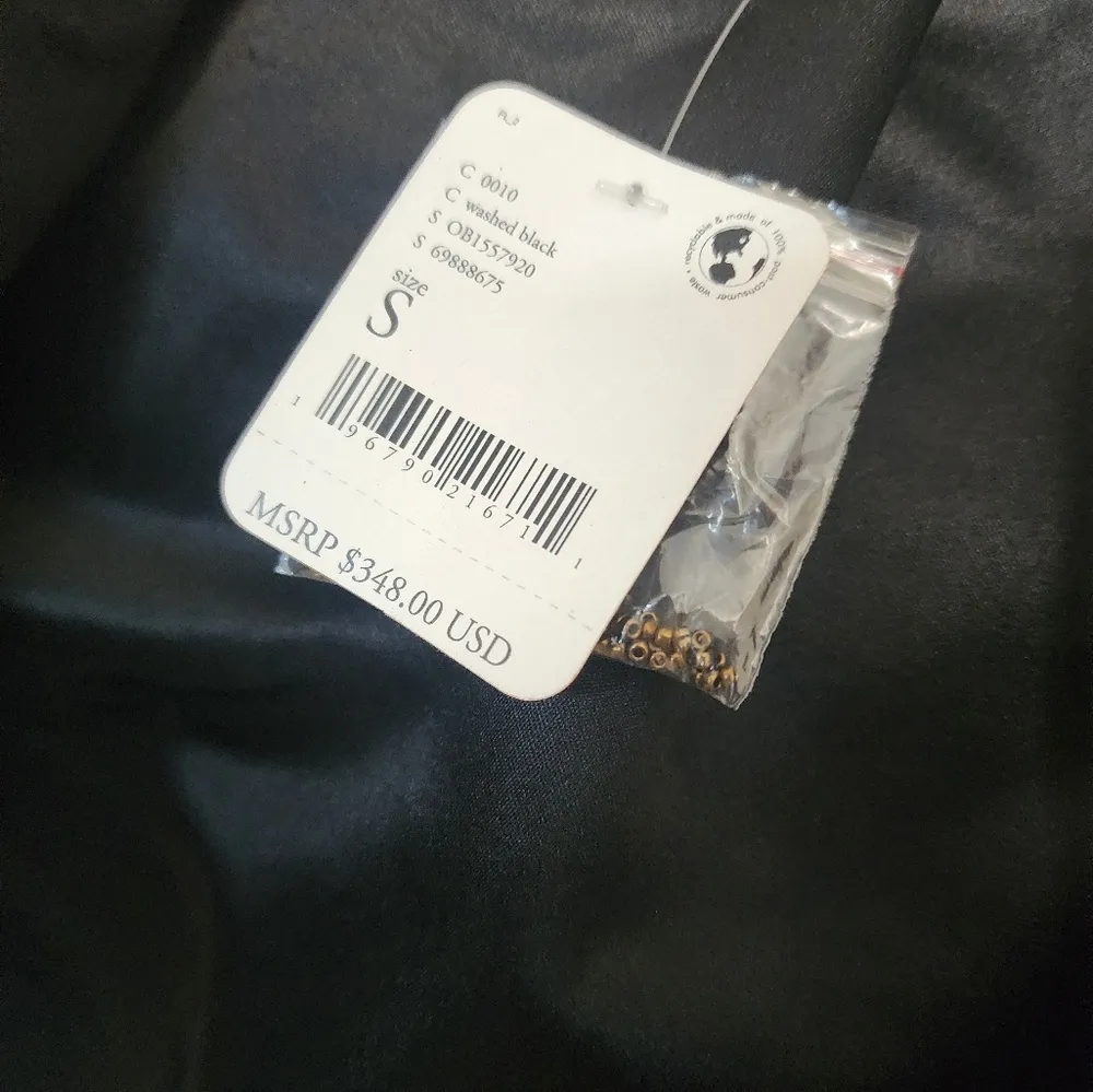 New Free People Fleur De Lis Denim Puffer Jacket Size S - Image 6