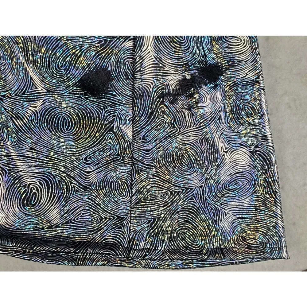 Charades Top 3X Disco Dance Party Shiny Hologram Retro Silver Halloween Cosplay - Image 9