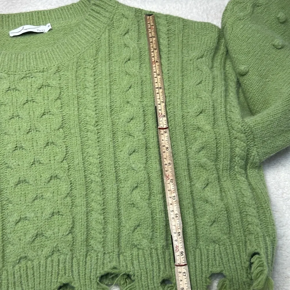 By Egreis Green Cropped Sweater Sz Small - Image 6