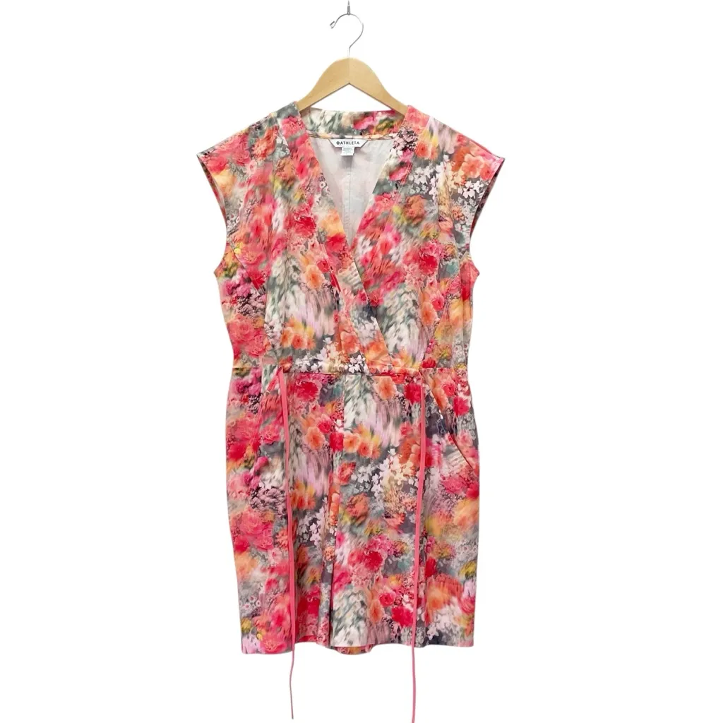 Athleta Marlow Romper Bloom Pink Floral UPF 50+ Travel Active Shorts Size Small - Image 7