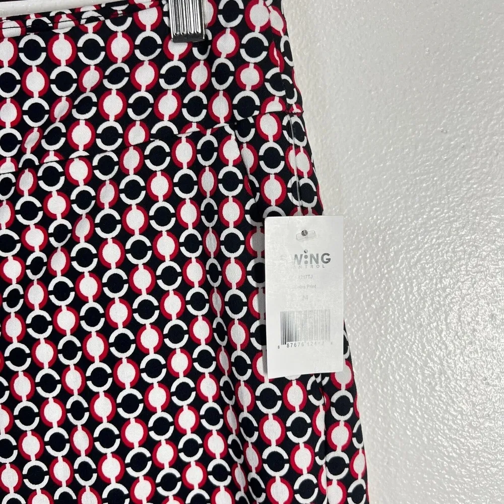 Swing Control Golf Pants Medium Red Black Coin Print Pull On Ankle Sports Casual - Image 11