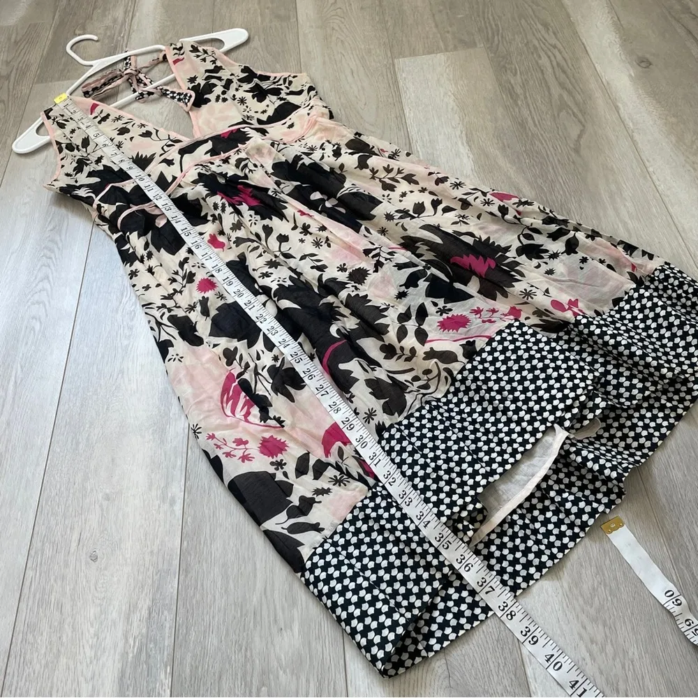 Forever 21 Dress floral y2k Pink Black (large) 2000s retro tacky funky bow tag - Image 3