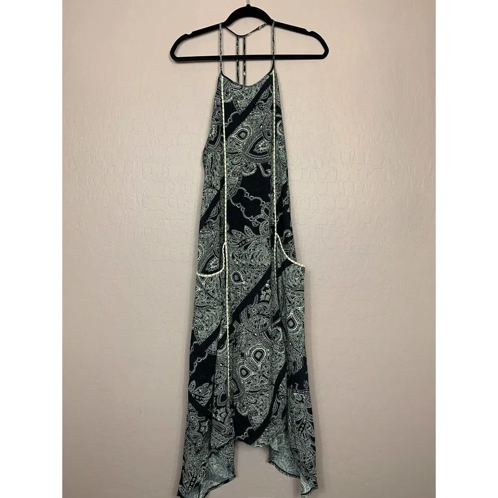 NEW Vix Akash Cleo Midi Dress Women's Pockets Black Lined Size S $258 - Image 2