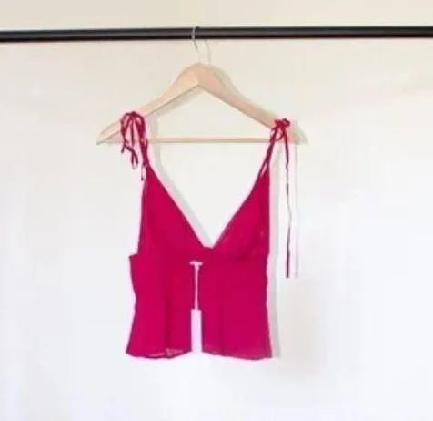 1HR SALE ⚡Reformation Cluny Top (Rhubarb) - Image 4