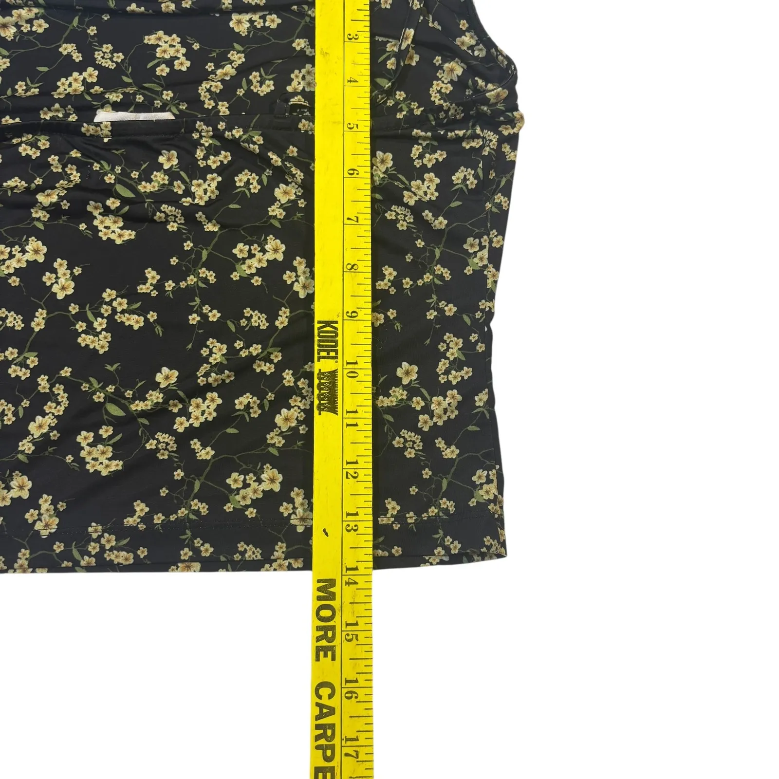Urban Outfitters UO Floral Cami‎ Top Small Black Yellow Sleeveless Casual Cute - Image 9