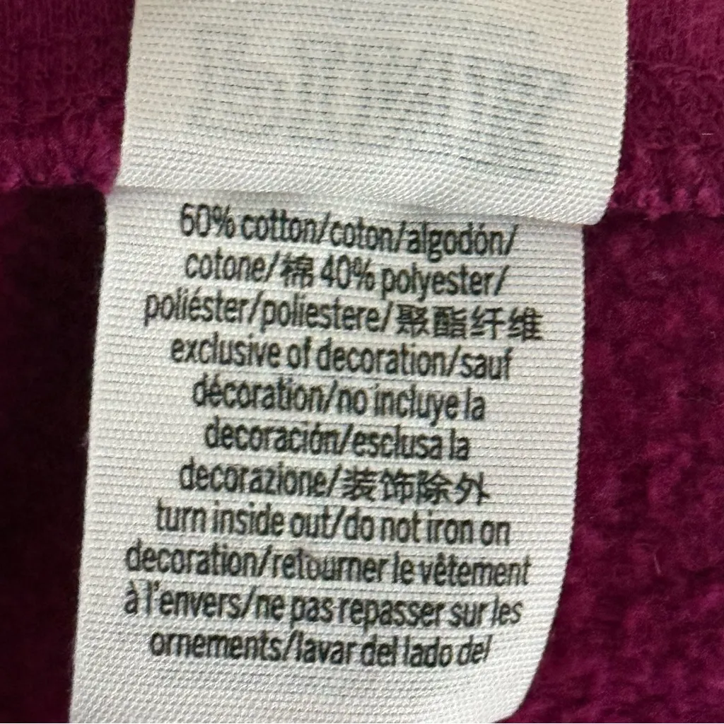 PINK Victoria Secret FLEECE FLARE SWEATPANTS Women L Purple Harbor No Drawstring - Image 7