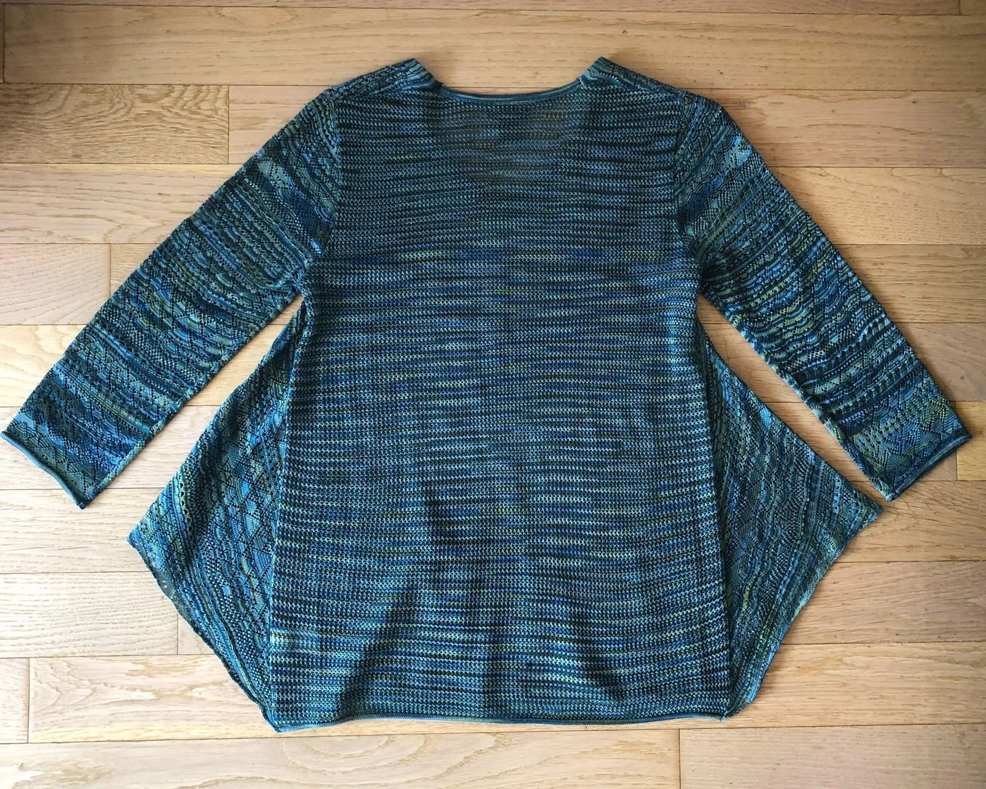 New Direction Green & Blue Crochet Top - Image 4