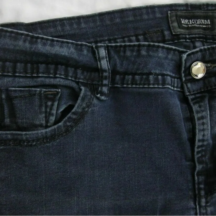 MEK DENIM JEANS Nanjing 30x32 Skinny Stretch Miss Me Dark Wash Western Cowgirl Size 30 - Image 5