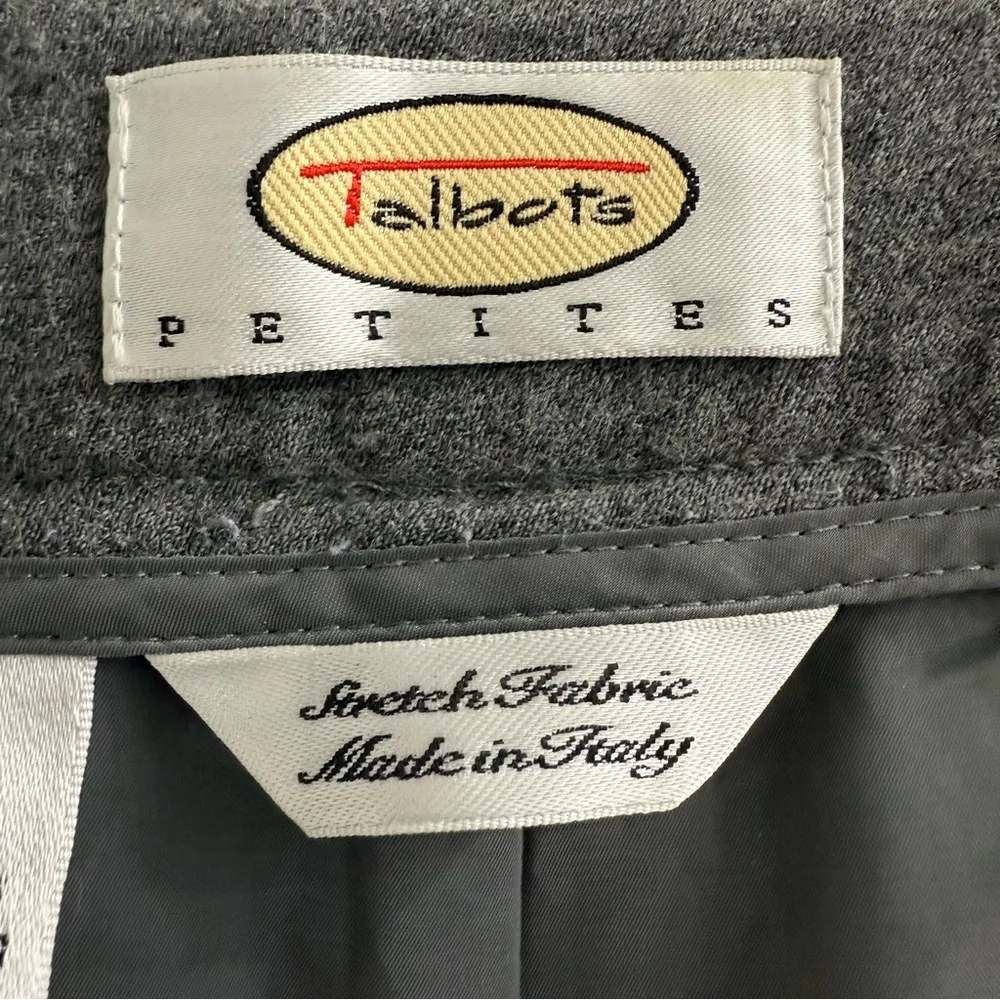 Talbots Vintage Wool Petite Dress Pants Women’s Size 14 Gray - Image 3