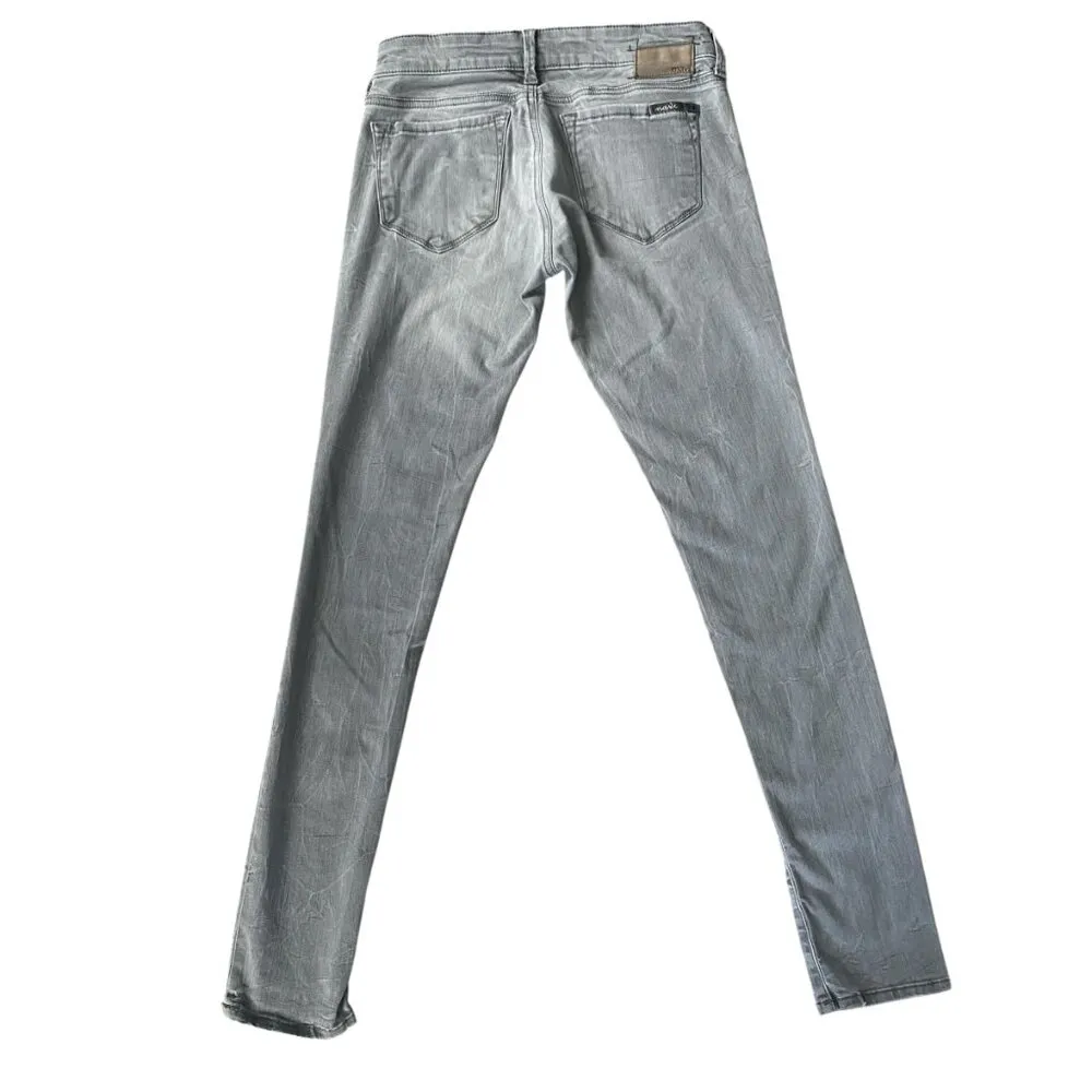 Mavi Serena 27/32 (4) faded gray stone color stretchy low rise skinny jeans - Image 2