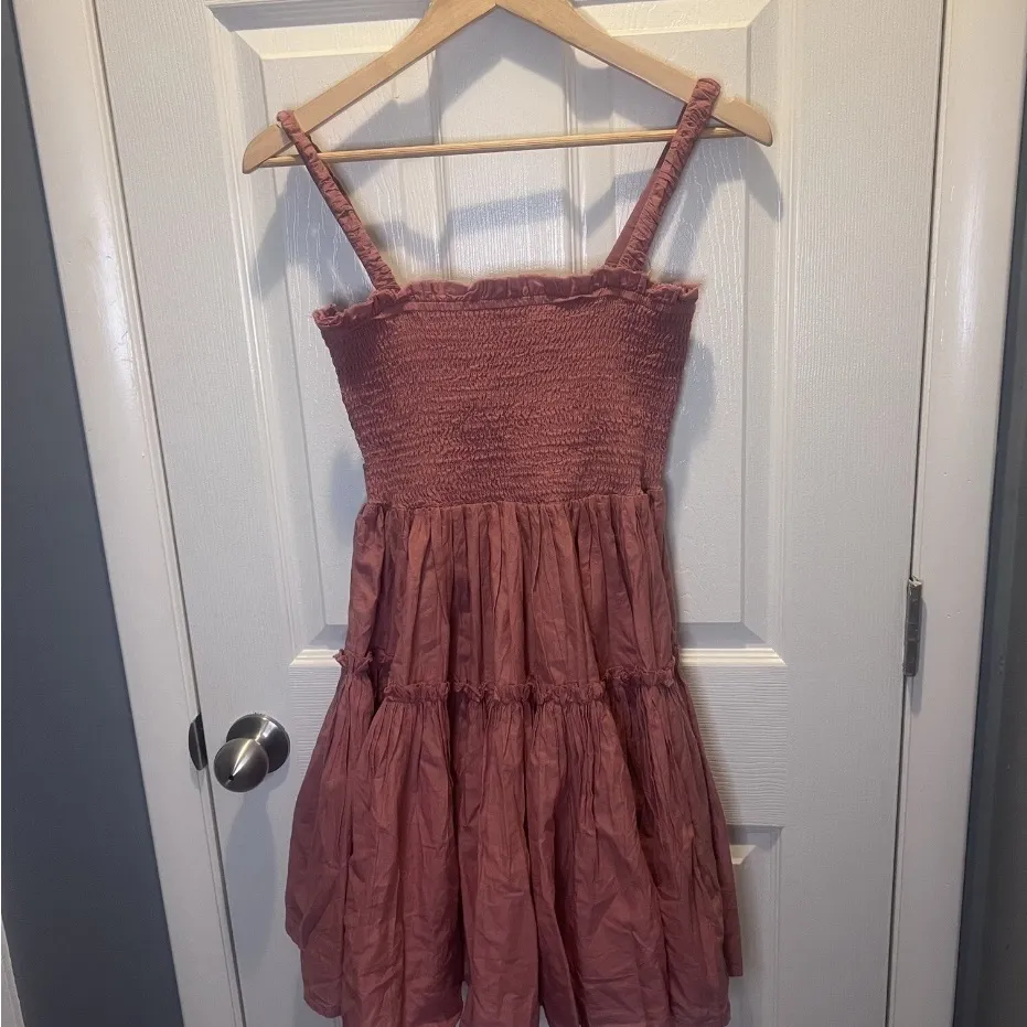 ASOS Dusty Pink Smocked Mini Dress - Image 2
