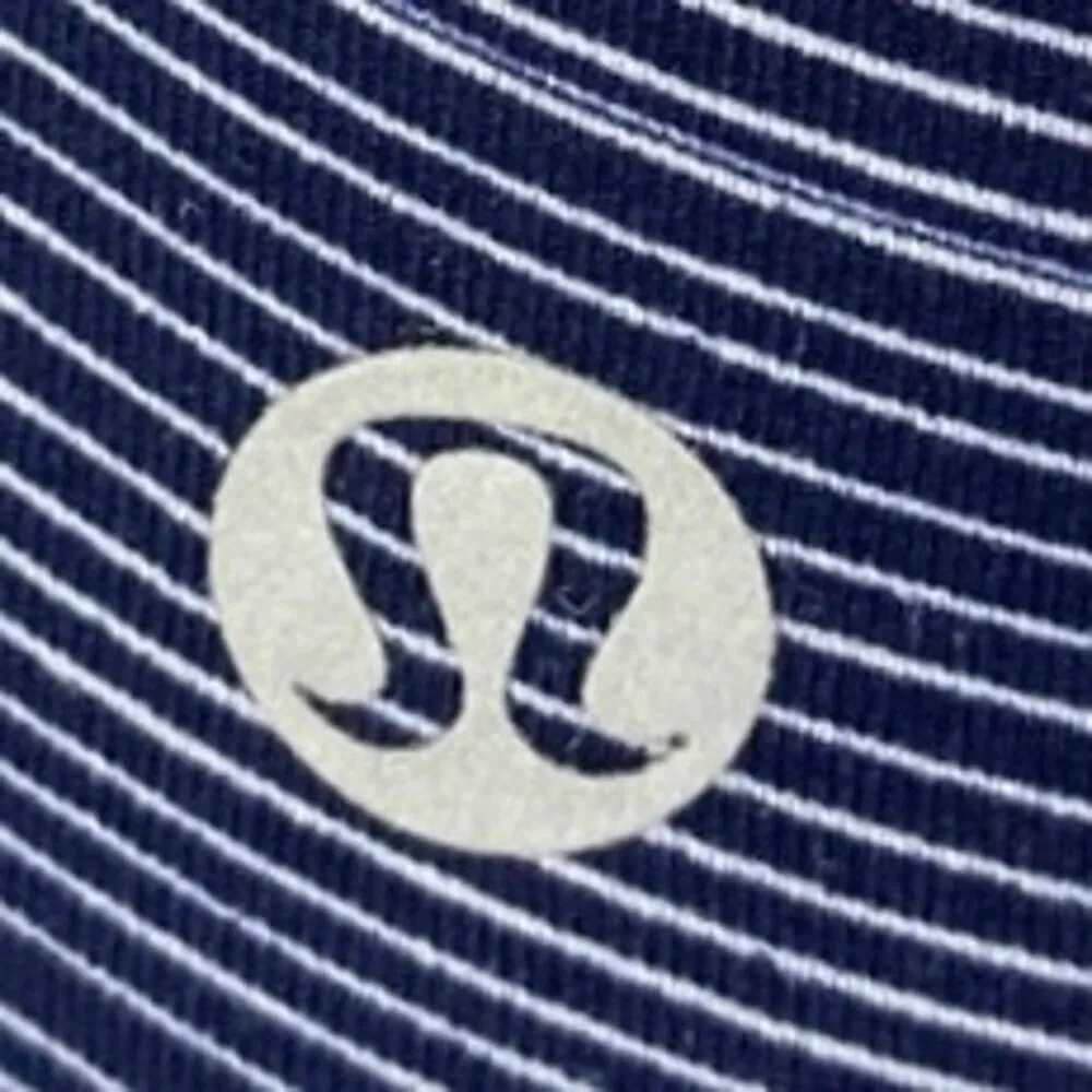 Lululemon Speed Up Women's Blue Striped Crop Yoga Athletic Leggings Pants Size 6 - Image 4