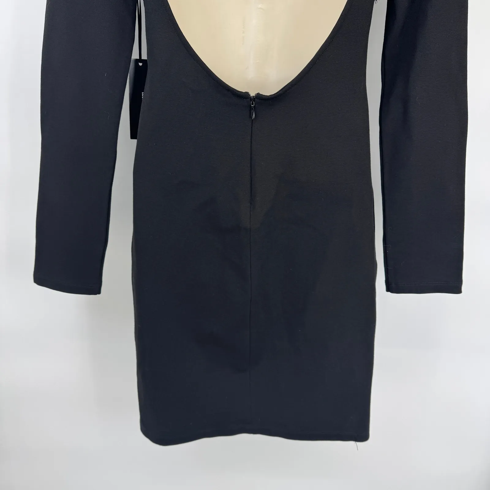 Lulus Mini Dress Womens Medium Black Lace Low Back Rayon NEW - Image 4