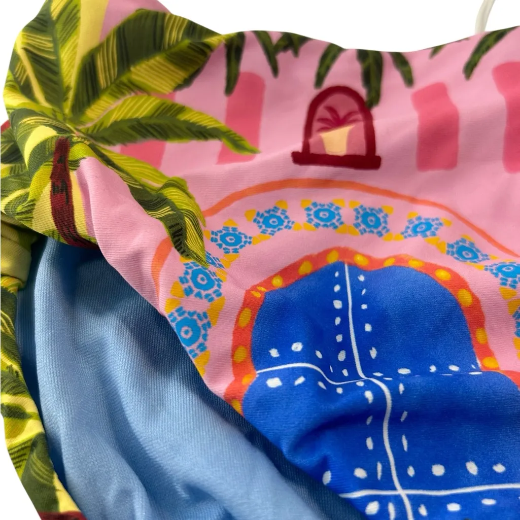 NEW SEAFOLLY AUSTRIALIA On Vacation High Waisted bikini bottom blue size 10 $98 - Image 5