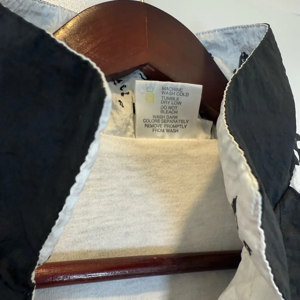 Vintage Prince Black and White Vest with Artistic Patterns Size M - Image 4