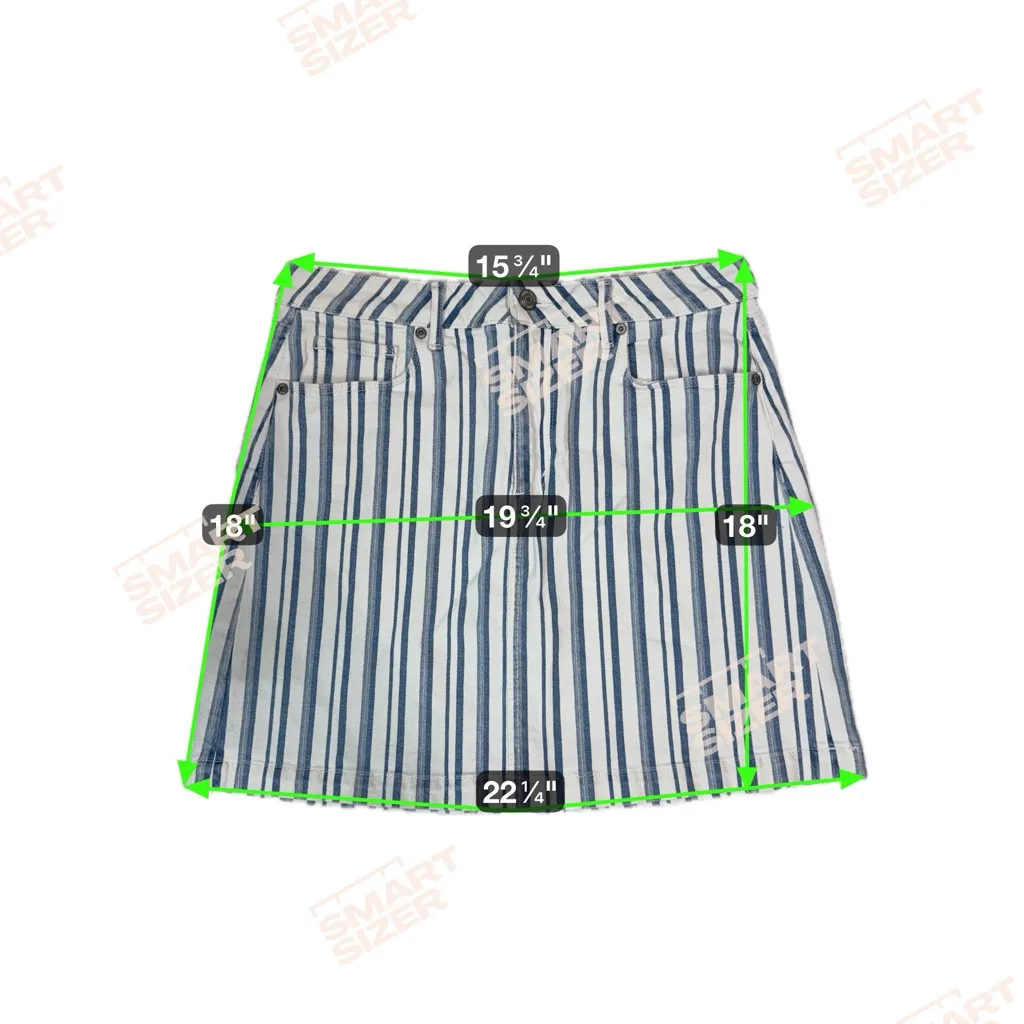 Loft size 6 Striped Denim‎ Skirt - Image 9