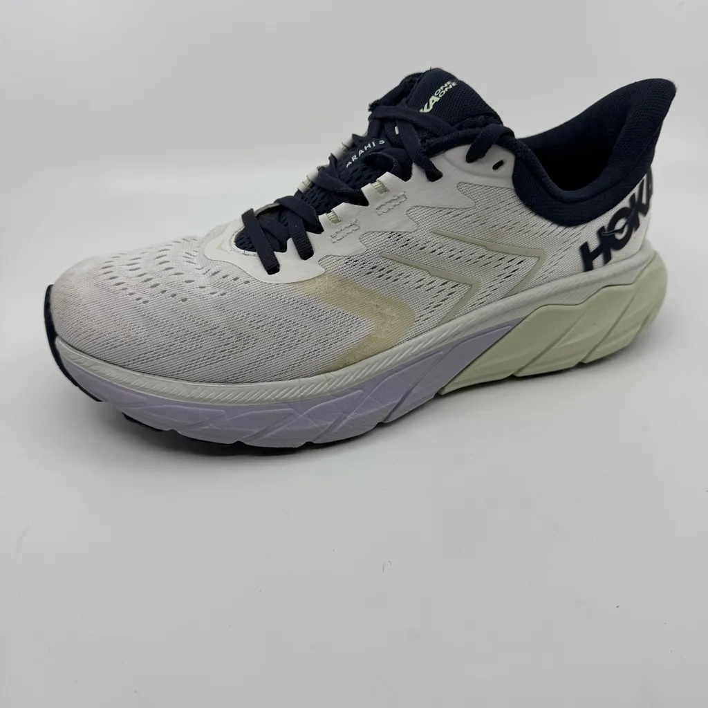 Hoka One One Arahi 5 Color Blanc De Blanc / Outer Space SZ 9.5 Women’s Wide - Image 5
