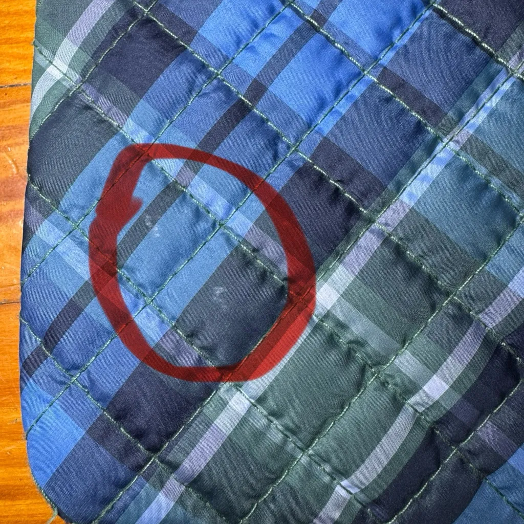 Lands End Quilted Crossbody Purse Blue - Image 3