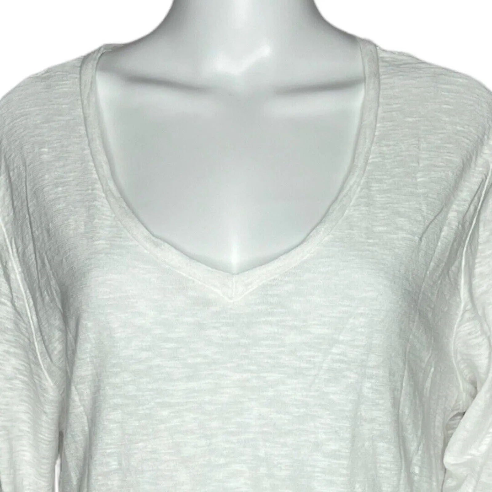 Cut Loose‎ Shirt Womens Medium White Bell Sleeve Neutral Bohemian Chic Lagenlook - Image 5
