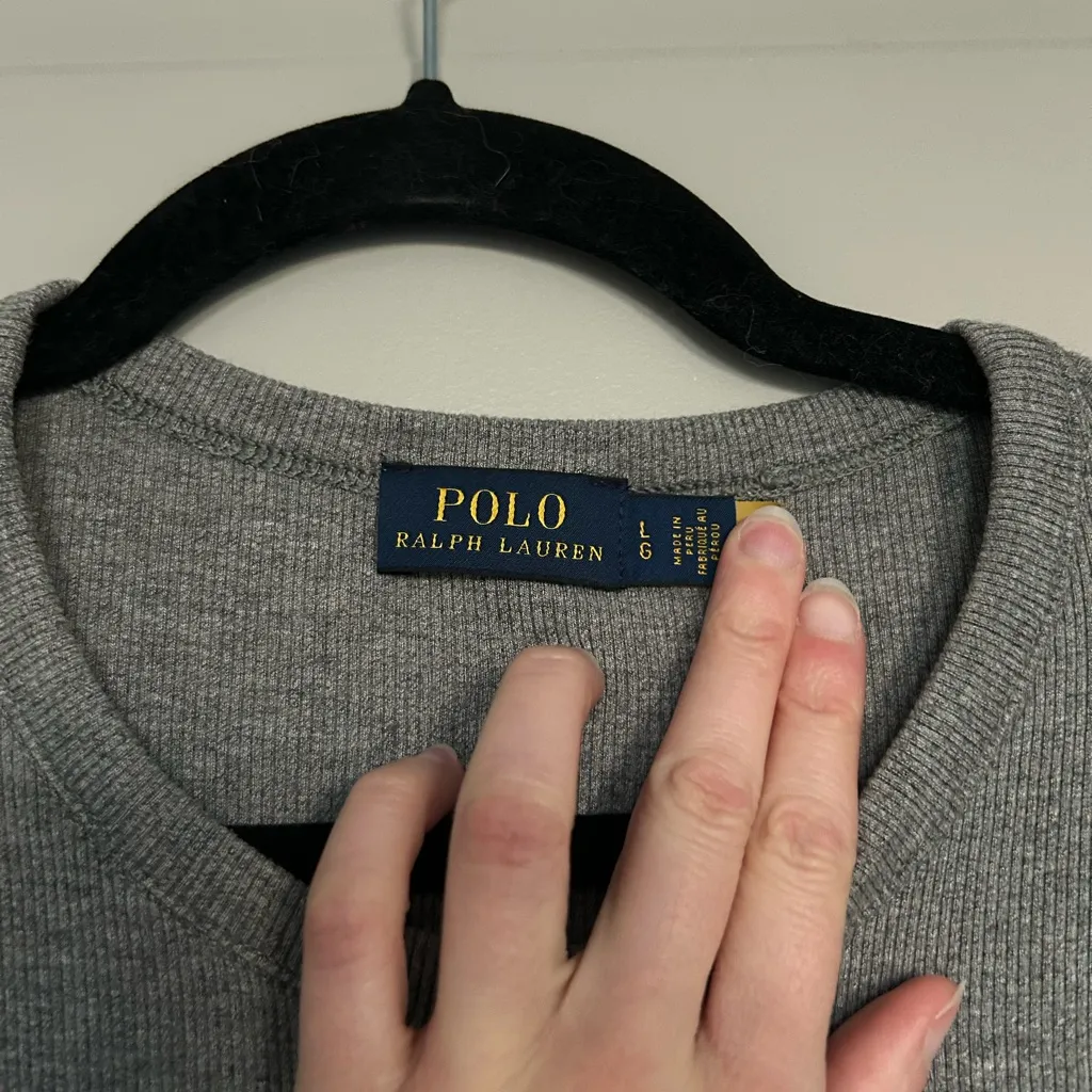 Ralph Lauren Polo Heather Gray Knit Top - Image 2