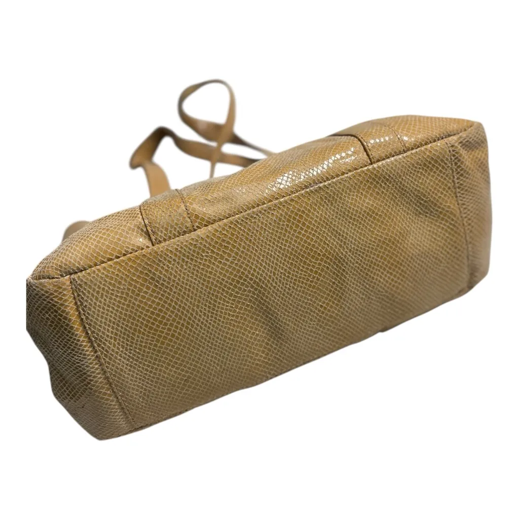 Calvin Klein Snake Skin Embossed Tan Shoulder Bag - Image 6