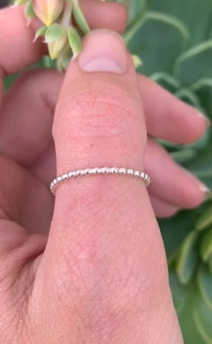 Beaded Sterling Silver Thumb Ring - Image 3