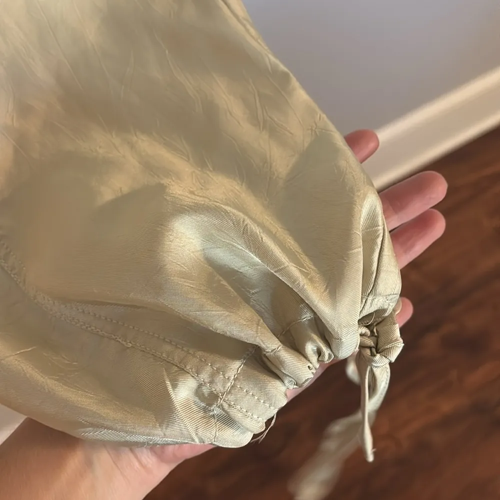 Miss Love Gold/Beige Drawstring Parachute Pants - Image 2