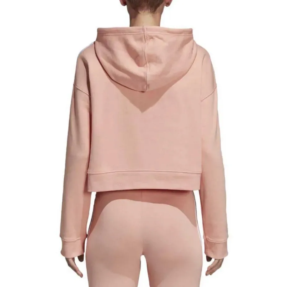 Adidas Originals Light Pink Cropped Hoodie Sweatshirt Size XS - Image 4