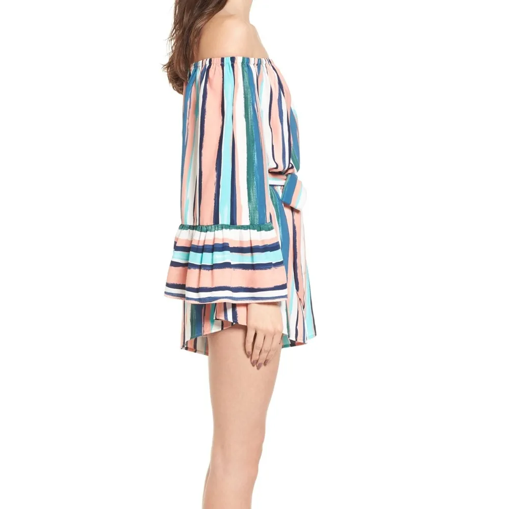 Lost + Wander Santorini Off the Shoulder Romper Size Small - Image 9