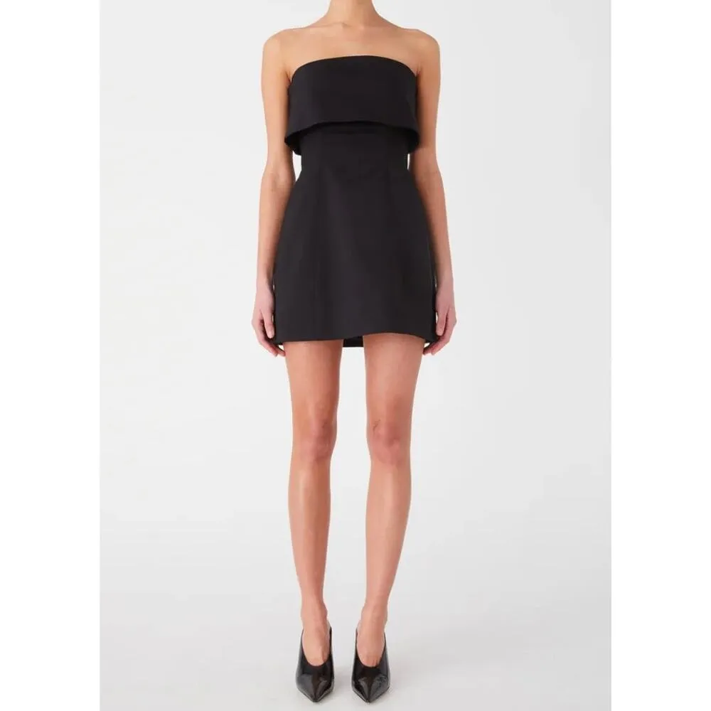 Revolve Misha Size XL 14 16 NWT Jemma Black Strapless Cocktail Dress LBD Classic - Image 2