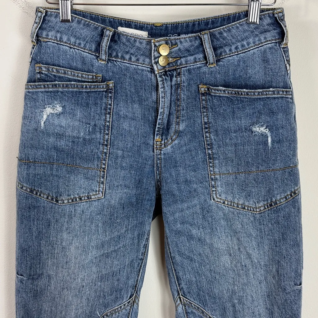 Pilcro The Wanderer Mid-Rise Relaxed Jeans in Rusty Blue Wash Size 26 - Image 7