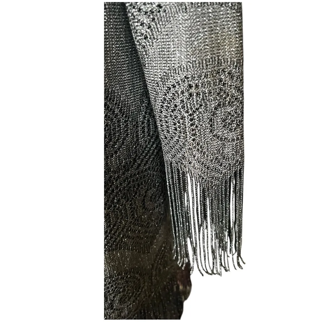 S.L. Fashion Silver Sparkle Fringe dress and Fringe Duster. Size 12 - Image 7