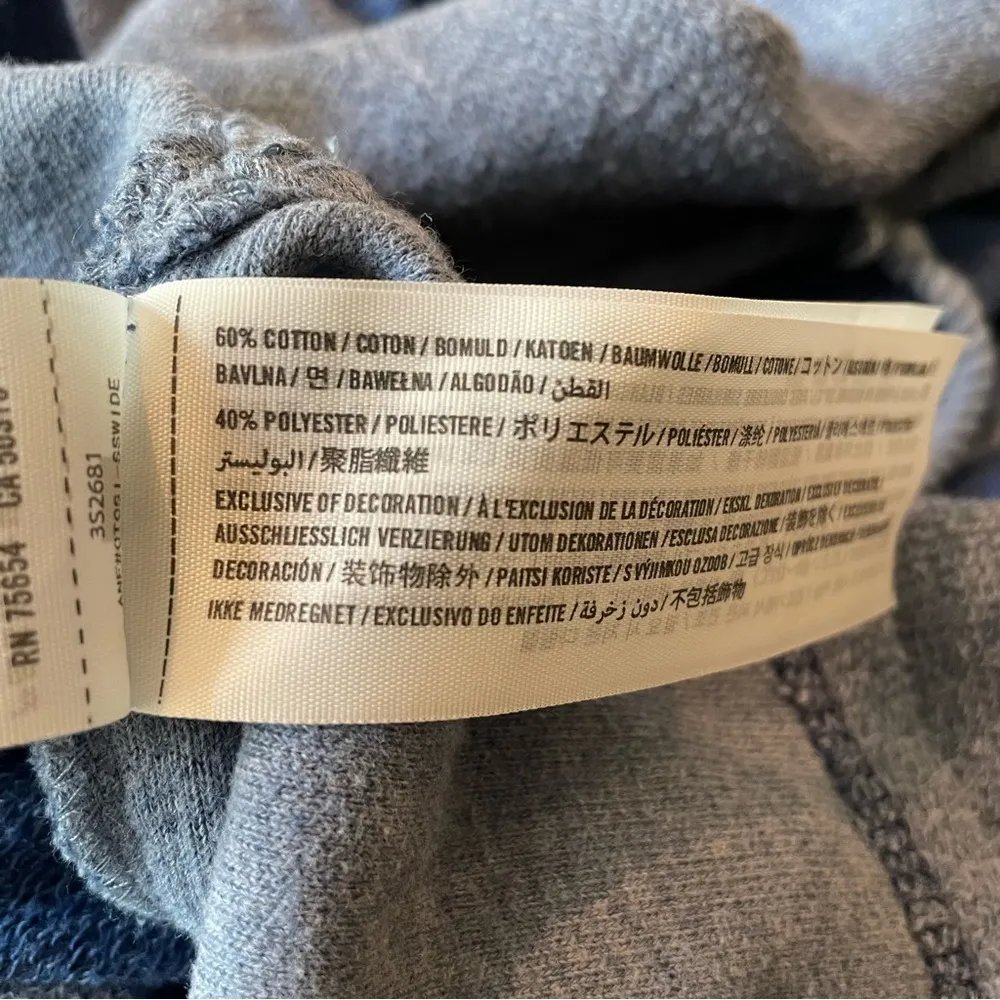 Hollister Blue Turtleneck Pullover Sweatshirt Small - Image 5