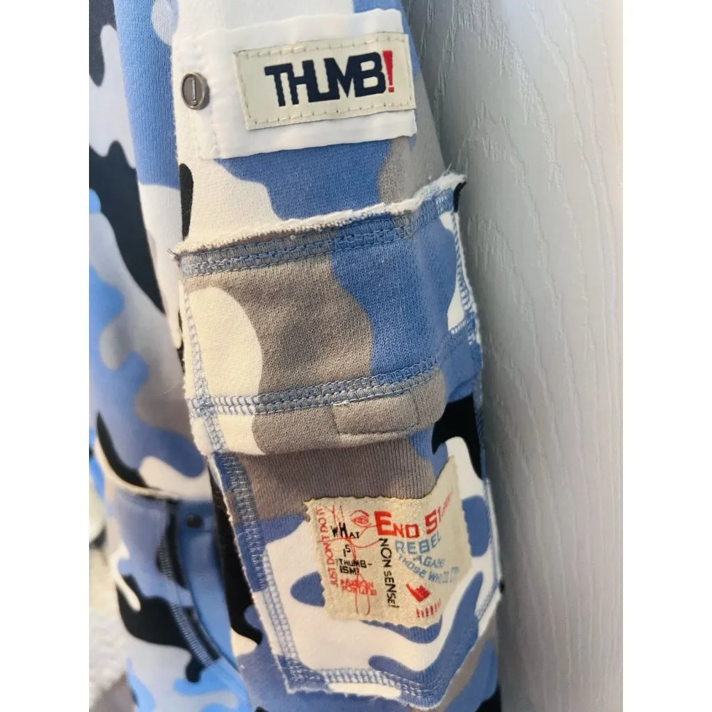 Thumb United Women’s Jamie Hoodie Large Zip Up Blue Camo Style T - Image 8