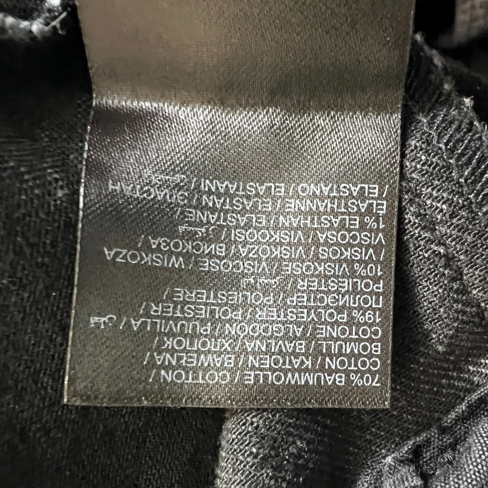 Ulla Popken Denim Skirt Black Light Wash Belted Pockets Midi Elastic Waist 24/26 - Image 5