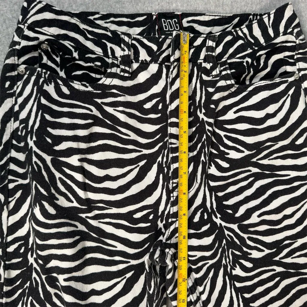 BDG Urban Outfitters Women's Zebra Print High-Rise Cotton Denim Jeans Size 27 - Image 11