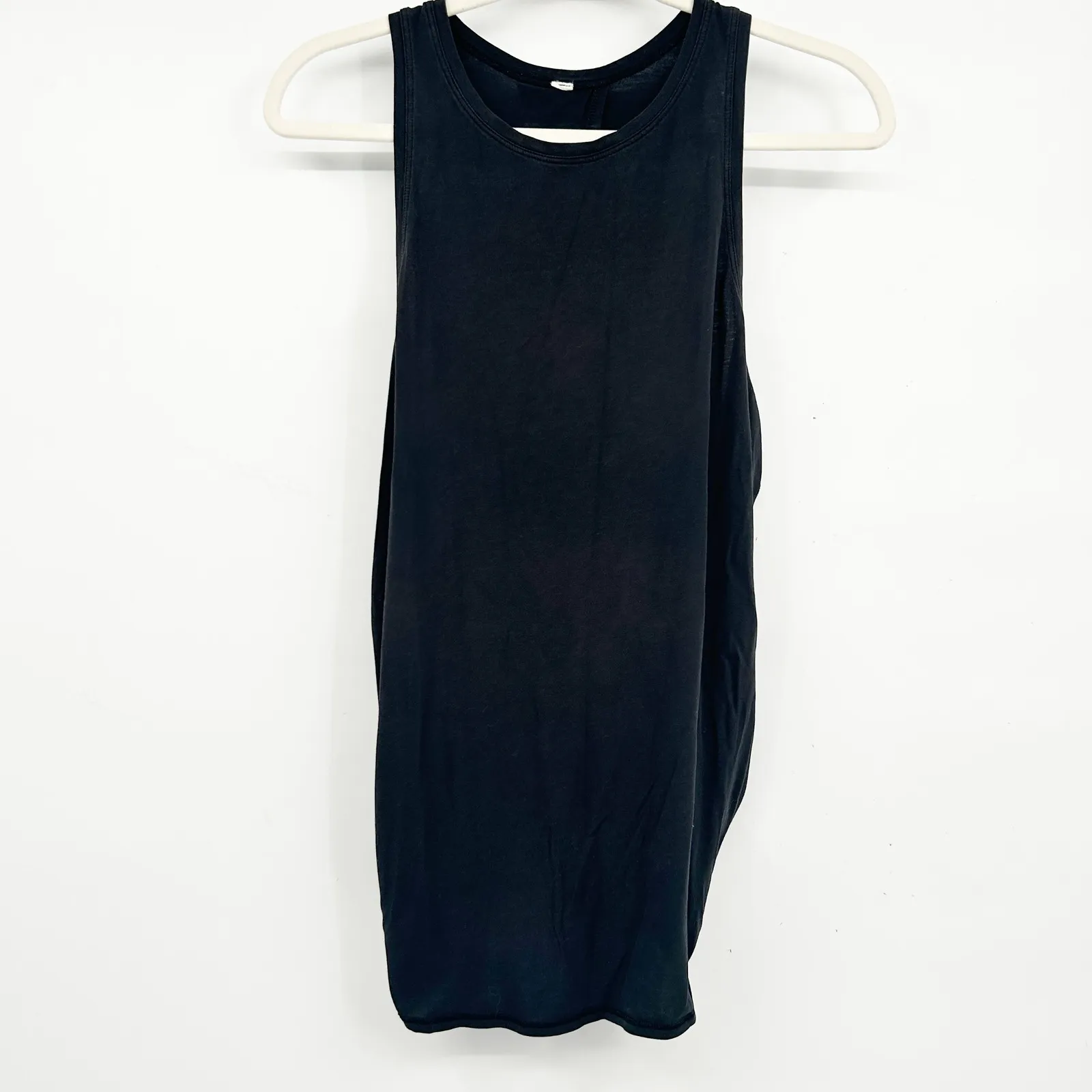 Lululemon Womens Pima Cotton Blend Gym Workout All Tied Up Athleisure Tank Black - Image 3