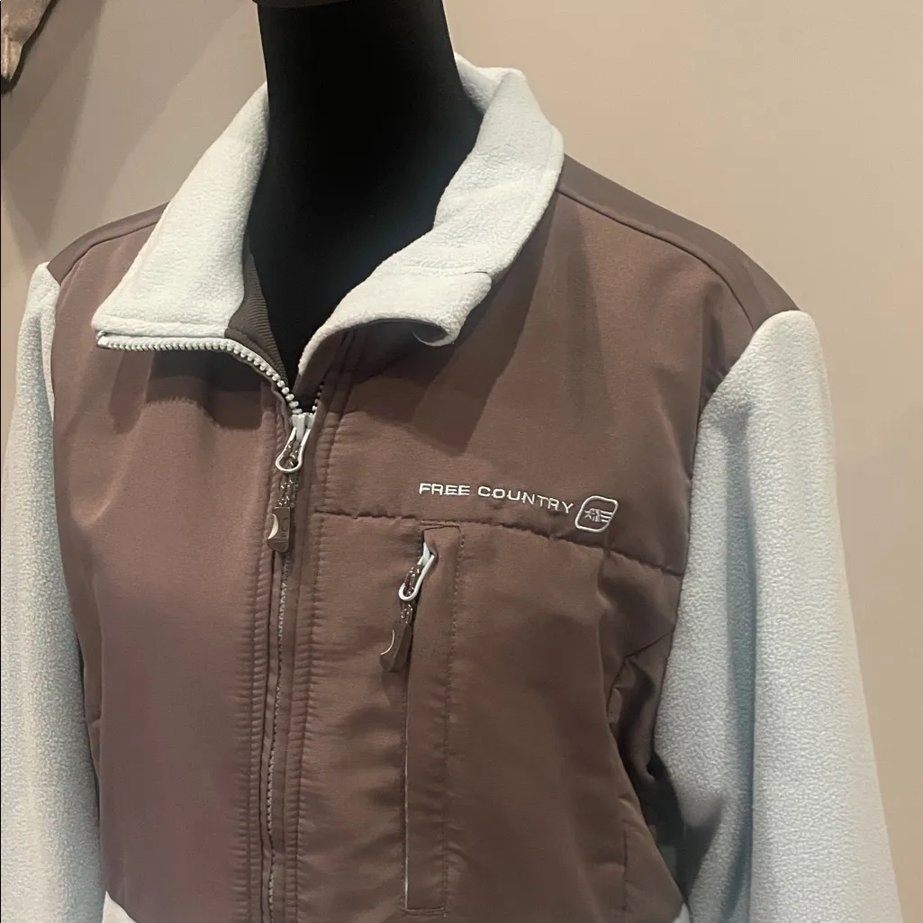 Free Country Two-Tone Jacket in Blue and Gray x-large like new - Image 2